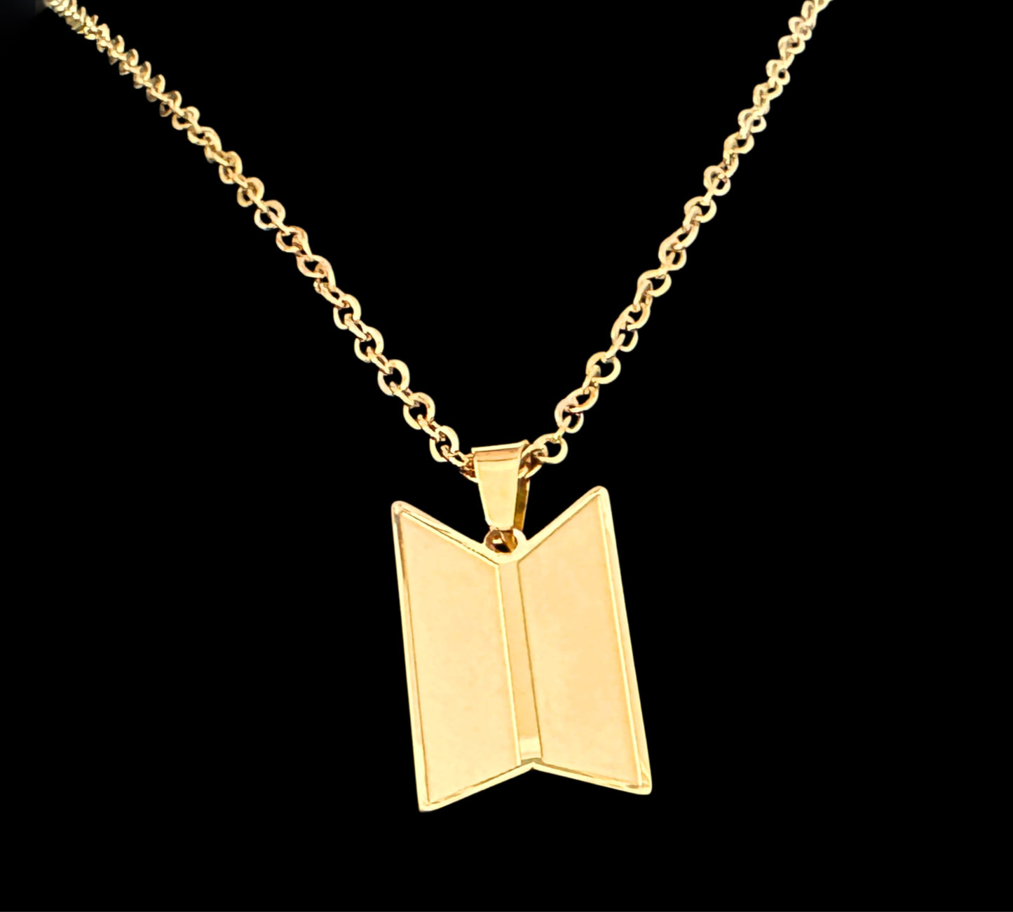 BTS "Logo" Necklace [frosted/matt]
