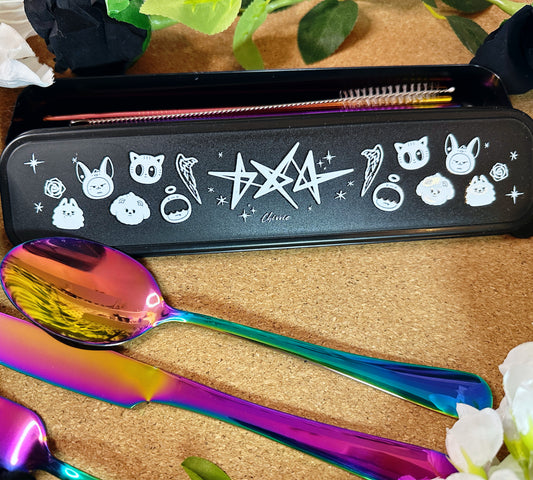 TXT Rainbow Tumbler & Cuttlery Set