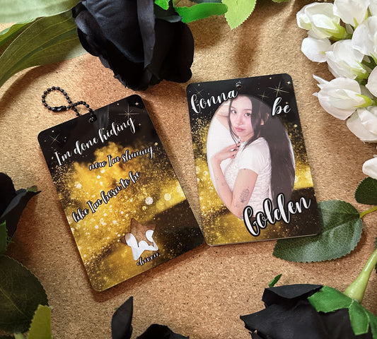 HUNTRIX (K-Pop Demon Hunters) "GOLDEN" Acrylic Photocard Holder