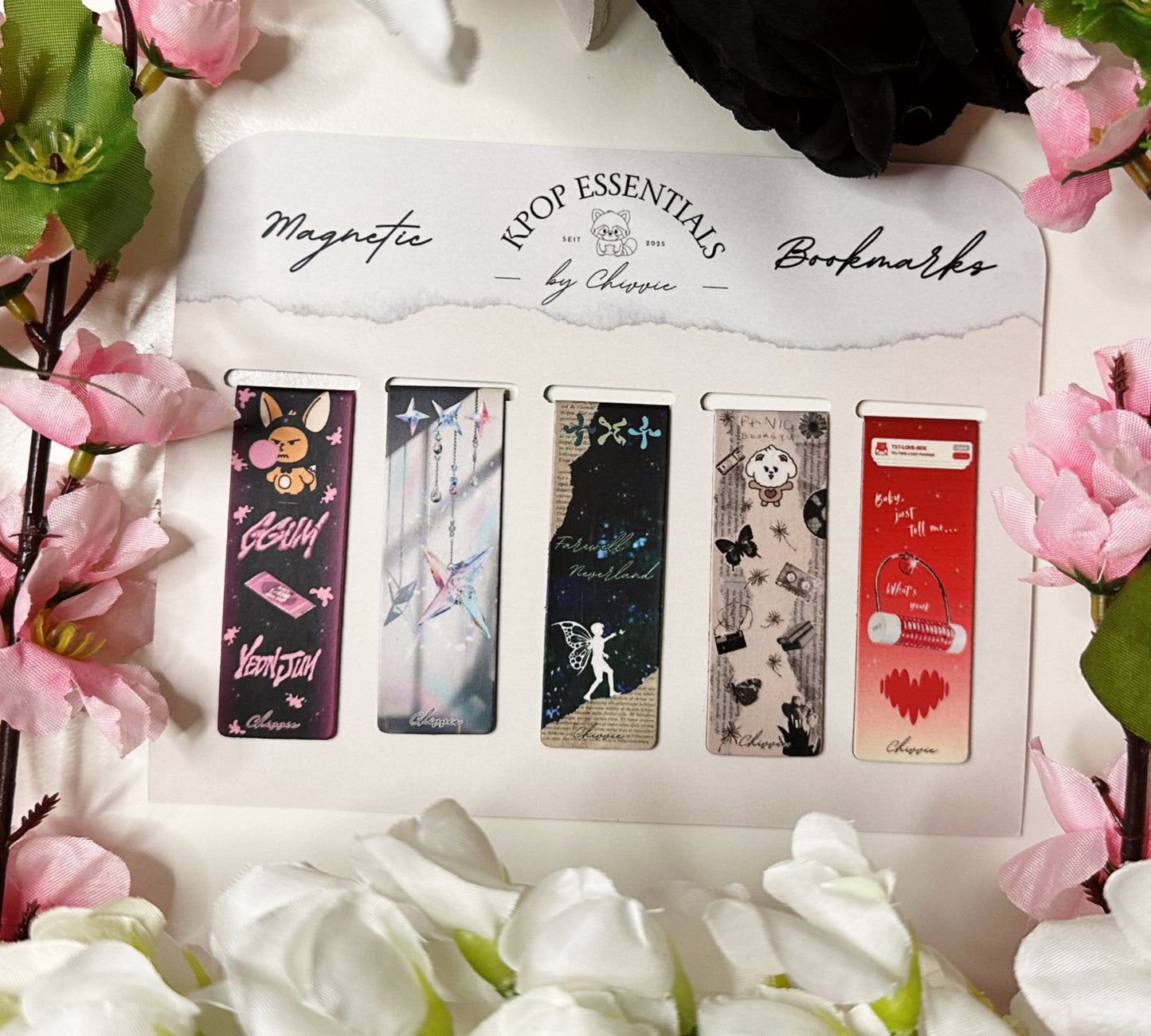 TXT Magnetic Bookmarks + Acrylic Photocard Holder