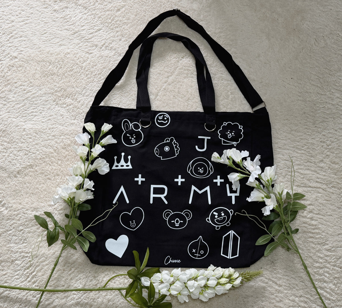 BTS Army x BT21 Tattoo Tote Bag