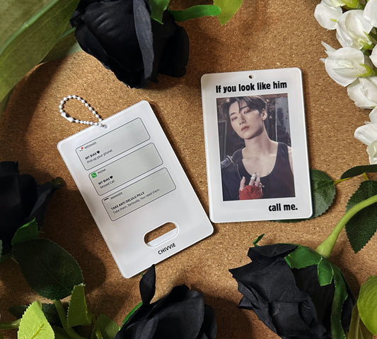 "Call Me" Acrylic Photocard Holder