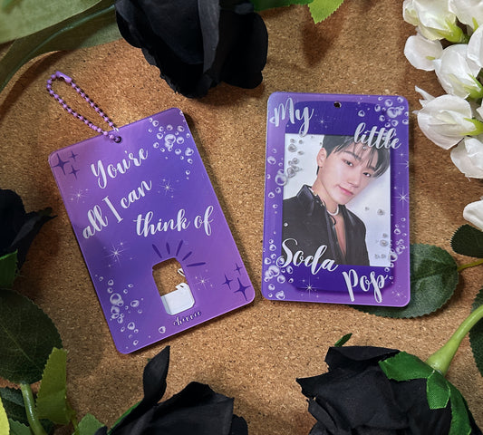 SAJA BOYS (K-Pop Demon Hunters) "SODA POP" Acrylic Photocard Holder [purple]