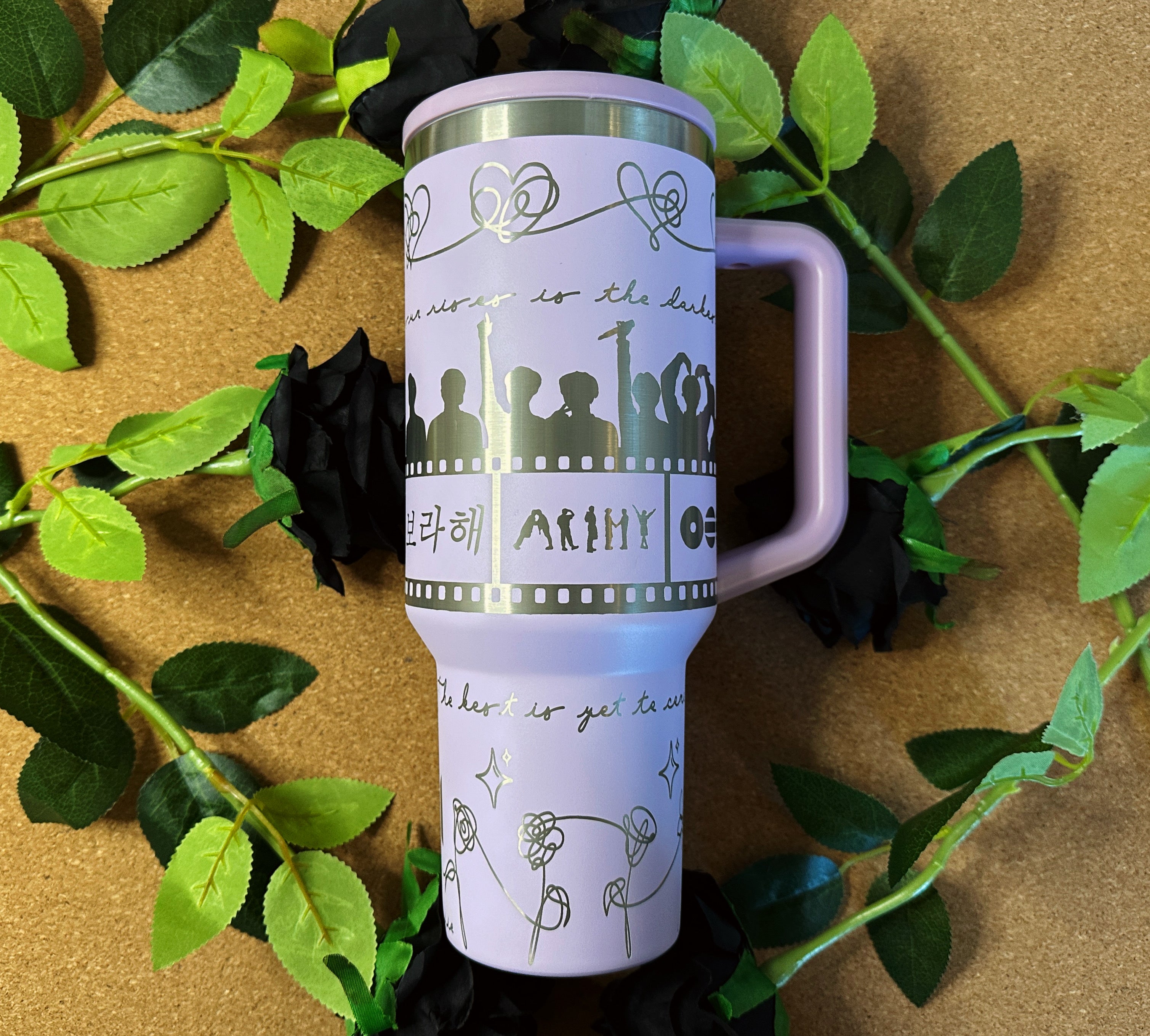 BTS 40oz Quencher Tumbler [purple] – K-Pop Essentials by Chivvie