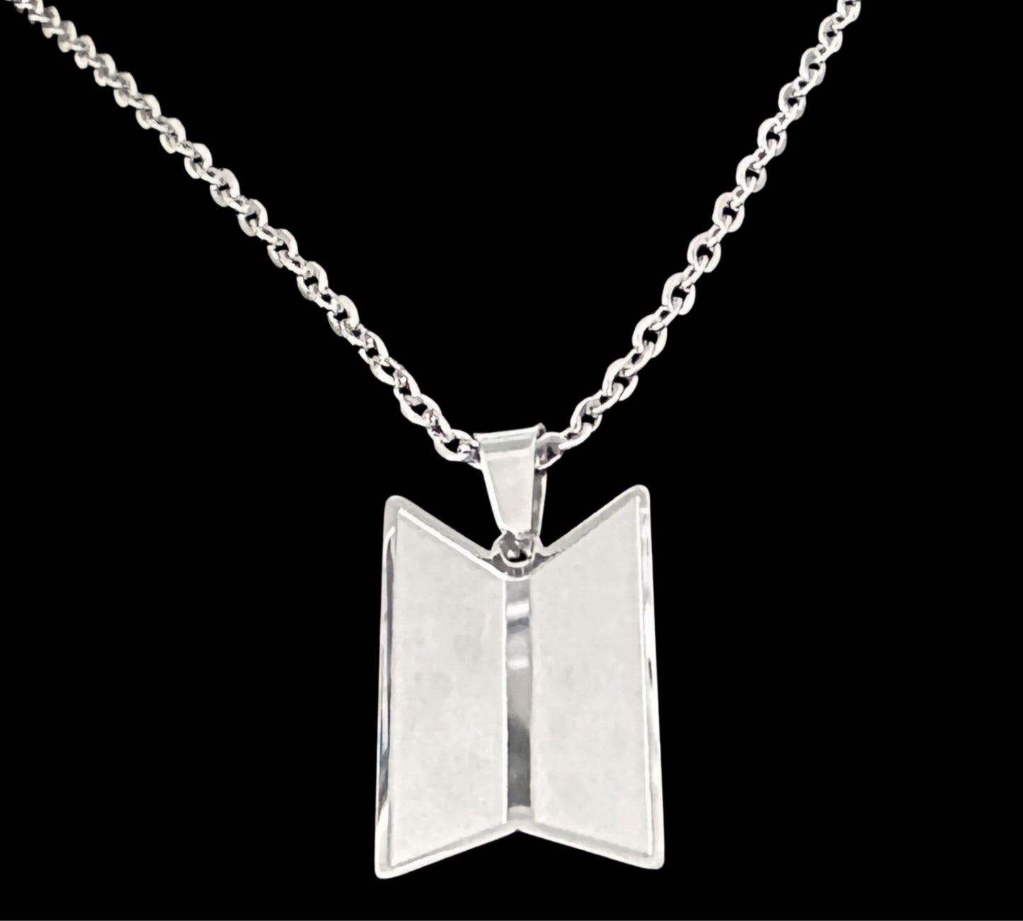 BTS "Logo" Necklace [frosted/matt]